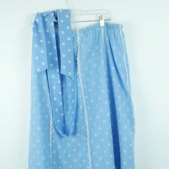 Vintage Medium Dress Set FLAWS Prairie Western Polka Dot Pioneer Puff Sleeve 80s - Picture 12 of 12